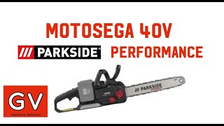 motosega parkside performance 40v [upl. by Amlev]