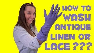 How to wash Antique Linens [upl. by Ocramed211]