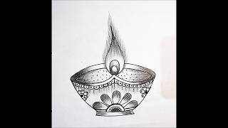 How to draw DiyaDiwali drawing [upl. by Michale776]