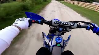 yz250 power shifting w new TLD white gloves [upl. by Hartill]