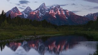 Schwabacher Landing Sunrise  Grand Teton National Park [upl. by Hartzke356]