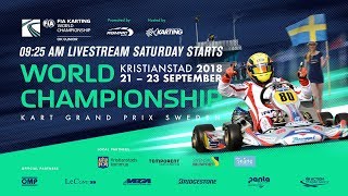 FIA Karting World Championship 2018 Saturday Junior  OK  Kristianstad Sweden [upl. by Liebermann]