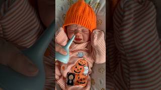 Reborn Baby Morning Routine Halloween rebornbaby reborndoll rebornmorningroutine newborn art [upl. by Aivlys]