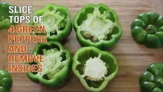 DIY Stuffed Green Peppers Recipe [upl. by Ardy]