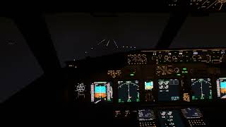 Foggy arrival into Copenhagen airport in 737600 ils 22R [upl. by Ecnaret]