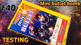 Mini bullet bomb testing  Bullet bomb Unboxing Diwali 2024 [upl. by Raul]