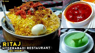 Best Hyderabadi Biryani in Abu Dhabi  RITAJ Restaurant  Dubai Series 13  ISM Squad [upl. by Eilliw]