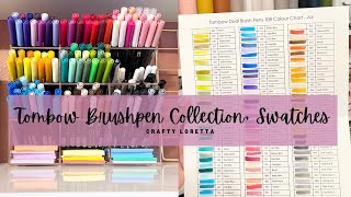 Tombow Dual Tip Brush Pens Full Collection  Swatches [upl. by Roddy]