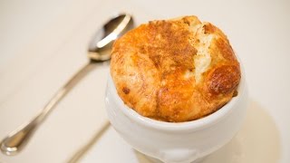 French Onion Soup Topped with Montasio Cheese Soufflé [upl. by Joellyn]