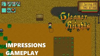 Gleaner Heights  Farming Sim Impressions Gameplay [upl. by Squires]