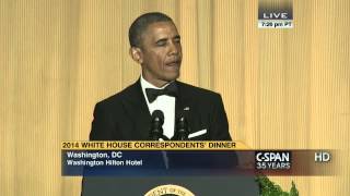 President Obama remarks at 2014 White House Correspondents Dinner CSPAN [upl. by Imik689]