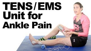 How to Use a TENS  EMS Unit for Ankle Pain Relief  Ask Doctor Jo [upl. by Olympias]