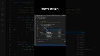 Insertion Sort Using JAVA coding programming [upl. by Assenov470]