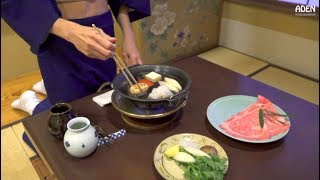 Sukiyaki  Japanese Food in Tokyo [upl. by Ahsilyt57]