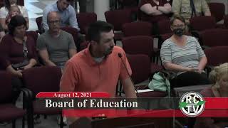 Board of Education Meeting  August 12 2021 [upl. by Ashlee417]