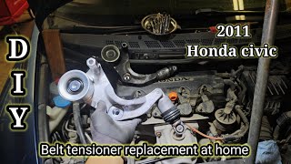 honda civic belt tensioner replacement [upl. by Dolli219]