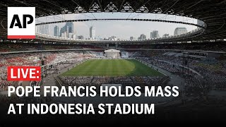 LIVE Pope Francis holds a Mass in Jakarta stadium during Indonesia visit [upl. by Arahc]