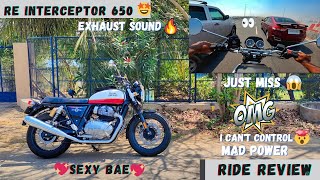 RE INTERCEPTOR 650  RIDE REVIEW🔥XTREME POWER🤯TRAFFIC RIDE😈TOP SPEED😱REACTIONS😻POCKET ROCKET🚀 [upl. by Cally99]