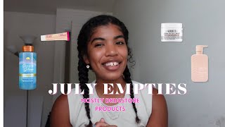 Monthly Empties for July Mostly Drugstore Products [upl. by Kooima]