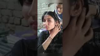 Two ponytail hairstyle Gujrati girl hair oiling loose two braid [upl. by Mora]