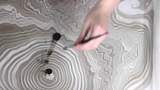 Suminagashi Paper Marbling DIY Japanese Water Marbling How to Marble Paper [upl. by Catto385]