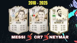 Messi vs Ronaldo vs Neymar FIFA Evolution  FIFA 10  EA FC 25 [upl. by Friedland]