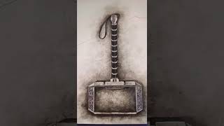 Thor hammer drawing shorts shorts feedback trending viral thor hammer art drawing mrrishi [upl. by Johiah]