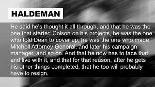 HR Haldeman Diary Entry April 29 1973 Day of His Resignation [upl. by Nnhoj700]