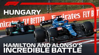 Hamilton And Alonsos Incredible Battle  2021 Hungarian Grand Prix [upl. by Sarge]