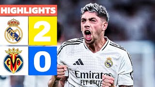 Real Madrid vs Villarreal 20 Resumen y Goles  LaLiga 202425 [upl. by Vassili]