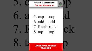 Word Contrasts for æ Versus ɑ  learn American English pronunciation english learnenglish [upl. by Enyaj]