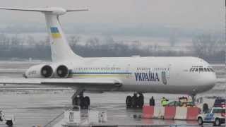 Ukraine Government Ilyushin Il62M departure from BudapestFerihegy [upl. by Artimid78]