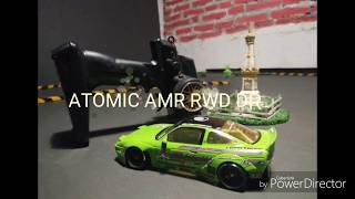 MINI RWD 127 atomic AMR intver convert to RWD MINI FORMULA DRIFT New steering mod test on track [upl. by Wendalyn]