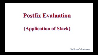 36 Postfix Evaluation [upl. by Evie]