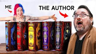 I Made MASSIVE Leatherbound Books and gave them to the author [upl. by Nylodnew803]