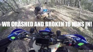 WR BROKEN AFTER CRASH WR250R RALLY PART 4 [upl. by Angrist]