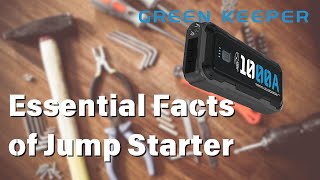 Essential Jump Starter Facts You Need to Know  GKjumpstarter  Green Keeper GKJ1201 [upl. by Noedig243]