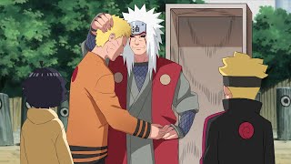 Jiraya gets revived to see Naruto Boruto and Himawari  Naruto cries when he sees the pervy sage [upl. by Arabele]