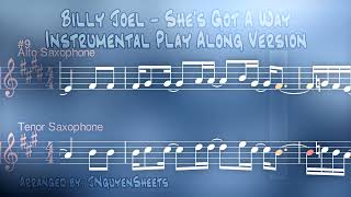 Billy Joel  Shes Got A Way Saxophone Sheet Music  Play Along [upl. by Icrad]