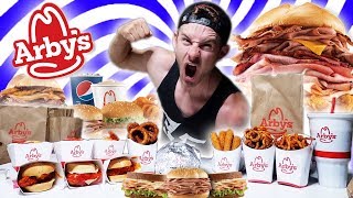 THE SUPERCHARGED ARBYS MENU CHALLENGE 10000 CALORIES [upl. by Airdnal732]