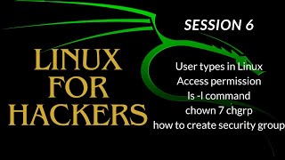 file permissions in Linux  Linux for Hackers  Session 6 [upl. by Yesnil]