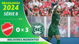 VILA NOVA 0 X 3 CORITIBA  MELHORES MOMENTOS  32ª RODADA BRASILEIRÃO SÉRIE B 2024  geglobo [upl. by Anawt]