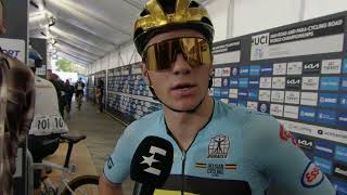 Remco Evenepoel  Interview at the finish  World Championships Road Race Zürich 2024 [upl. by Winstonn]