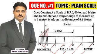 HOW TO DRAW PLAIN SCALE QUENO1  UNIT  ENGINEERING SCALE TIKLESACADEMYOFMATHS [upl. by Lraed507]