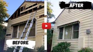 Weatherboard House Transformation Repairs Sanding and Painting in Melbourne [upl. by Alaikim]