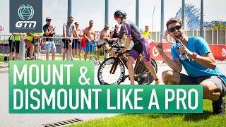 How To Mount amp Dismount Your Bike Like A Pro  Dos amp Donts For Your Next Triathlon [upl. by Nwahsaj]