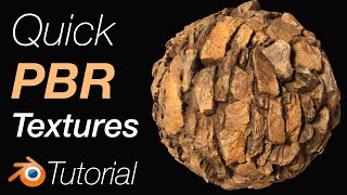 40 Blender Tutorial PBR Texturing in 2 Minutes for Beginners for Free [upl. by Biagio]