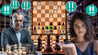 Crazy Chess Game  22 By Garry Kasparov vs Tania Sachdev [upl. by Cristal]