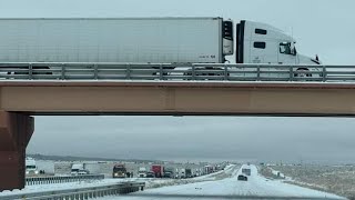 Interstate 40 NM Still Closed Due to Snow Storm and Vehicles Pile up [upl. by Seugram]