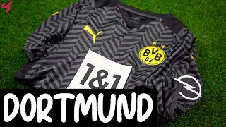 Puma Borussia Dortmund 202122 Away Jersey Unboxing  Review [upl. by Ainorev]